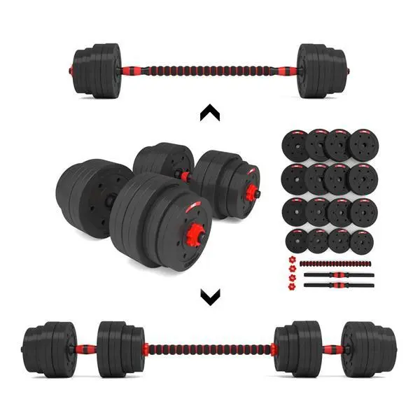 Hms Unisex Noir Barbell And Dumbbell Set Sgp40