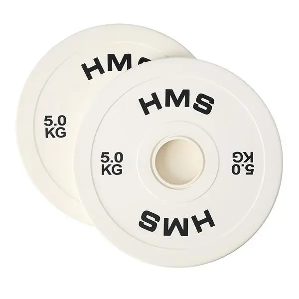 HMS CBRS50 - Olympische Halterschijf - 2x5.0 KG - Staal en Rubber