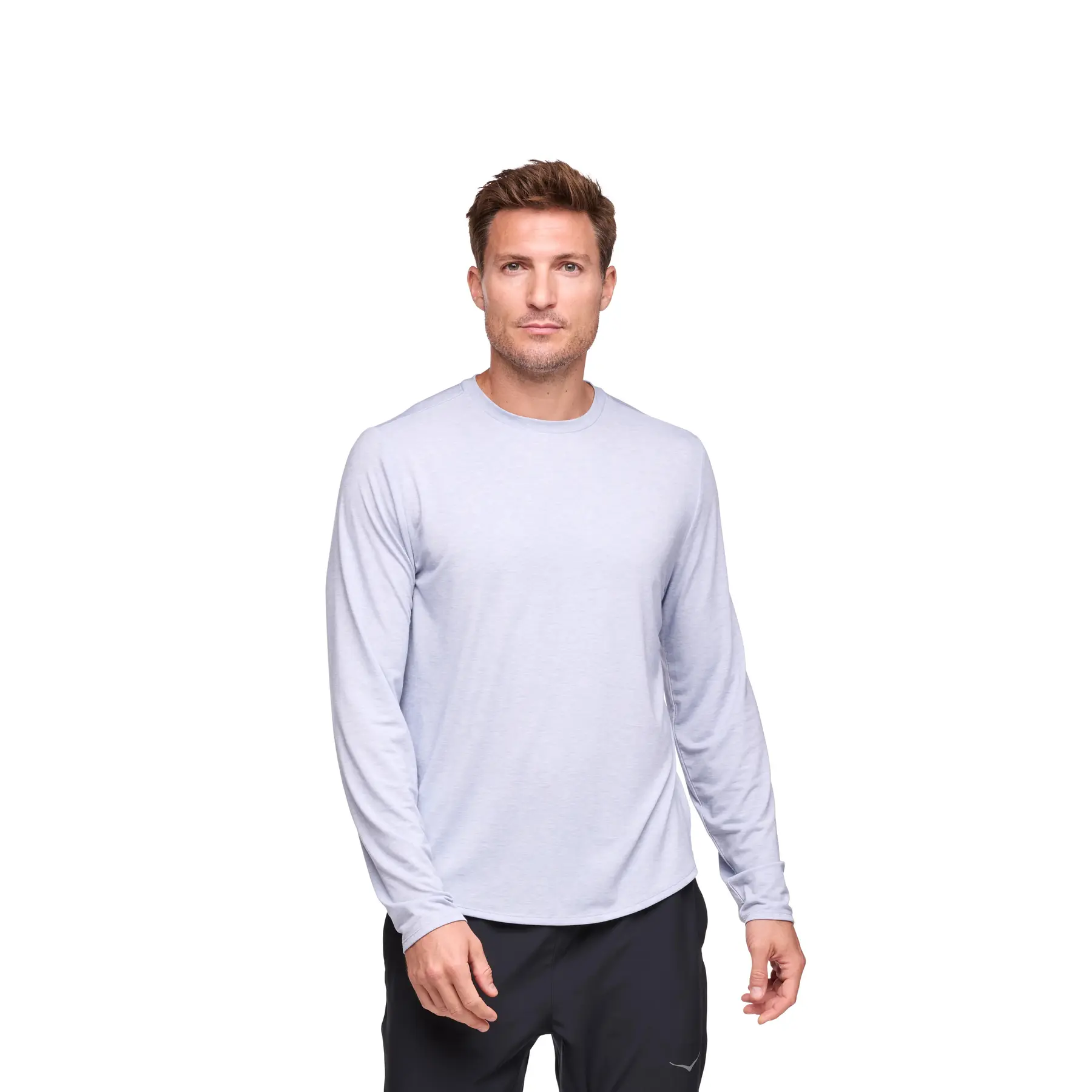 Hoka Men's Gris Long Sleeve Jersey Essential