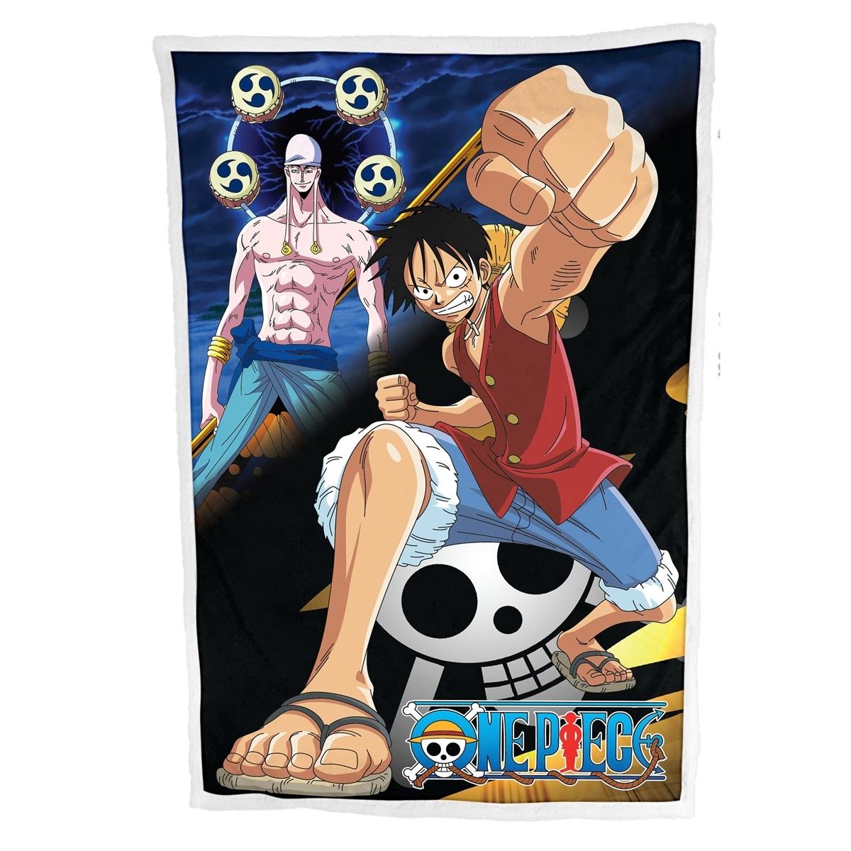 3700043311404 - Sherpa-Plaid One Piece Luffy & Ener Attack