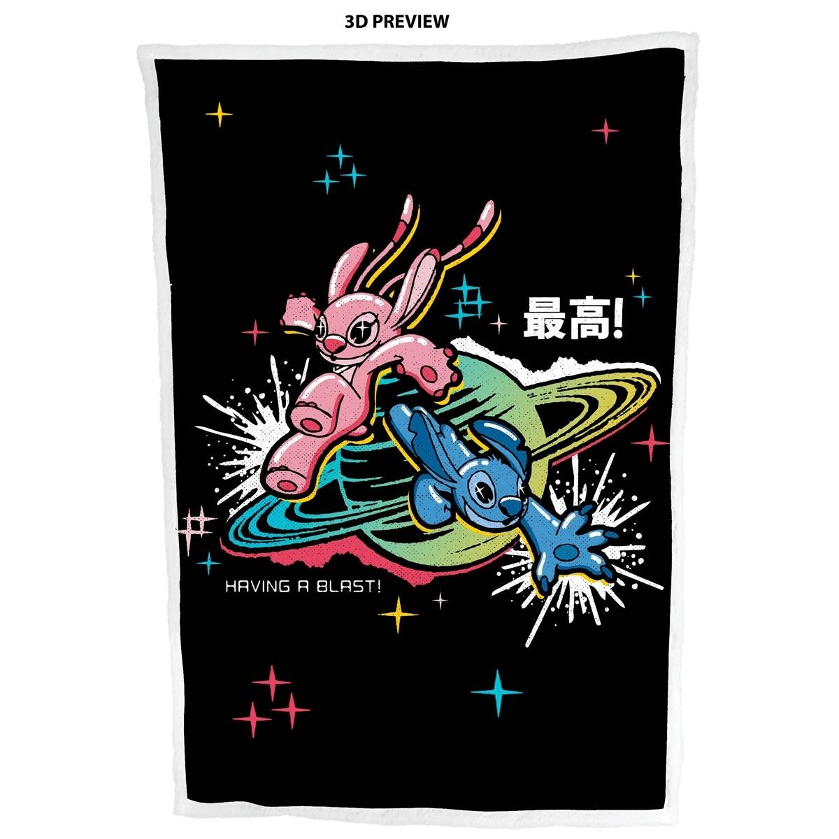 3700043313866 - Sherpa-Decke für Kinder Stitch Angel Planet