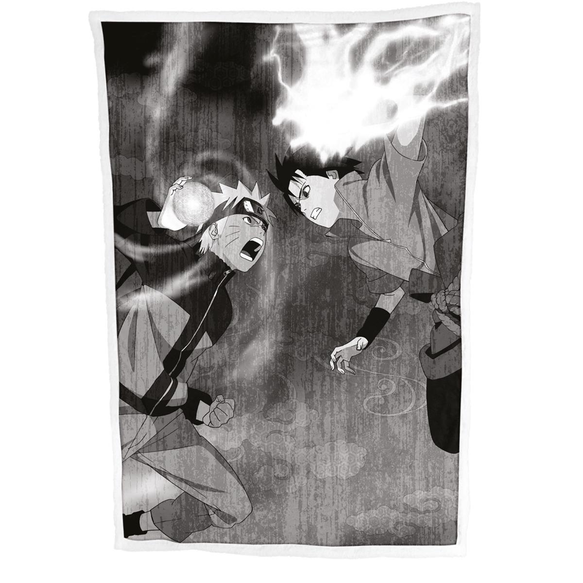 3700043313873 - Sherpa-Decke für Kinder Naruto Sasuke Duel
