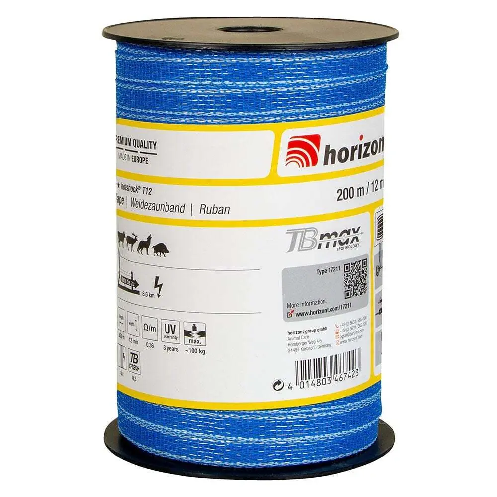 Horizont Bleu Electric Fence Tape Hotshock