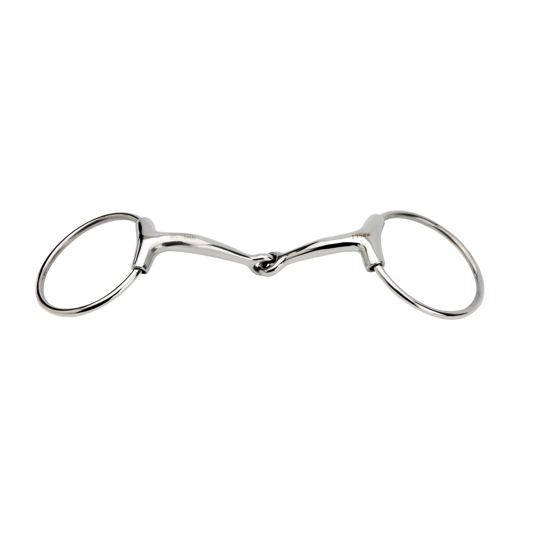 Meilleurs prix pour Mors 2 anneaux pour cheval avec joint articulé acier inoxydable Horka Plus