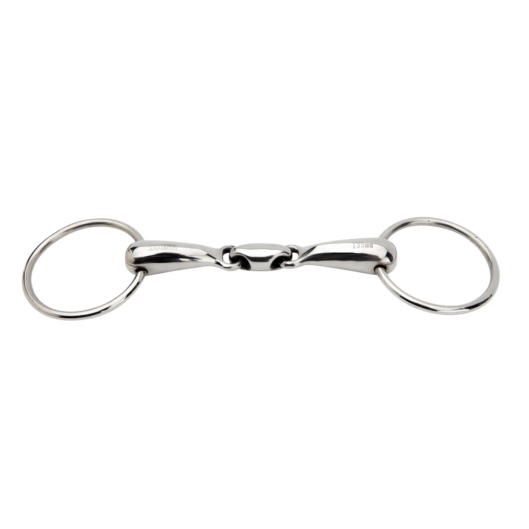 Meilleurs prix pour Mors 2 anneaux pour cheval double joint inox Horka