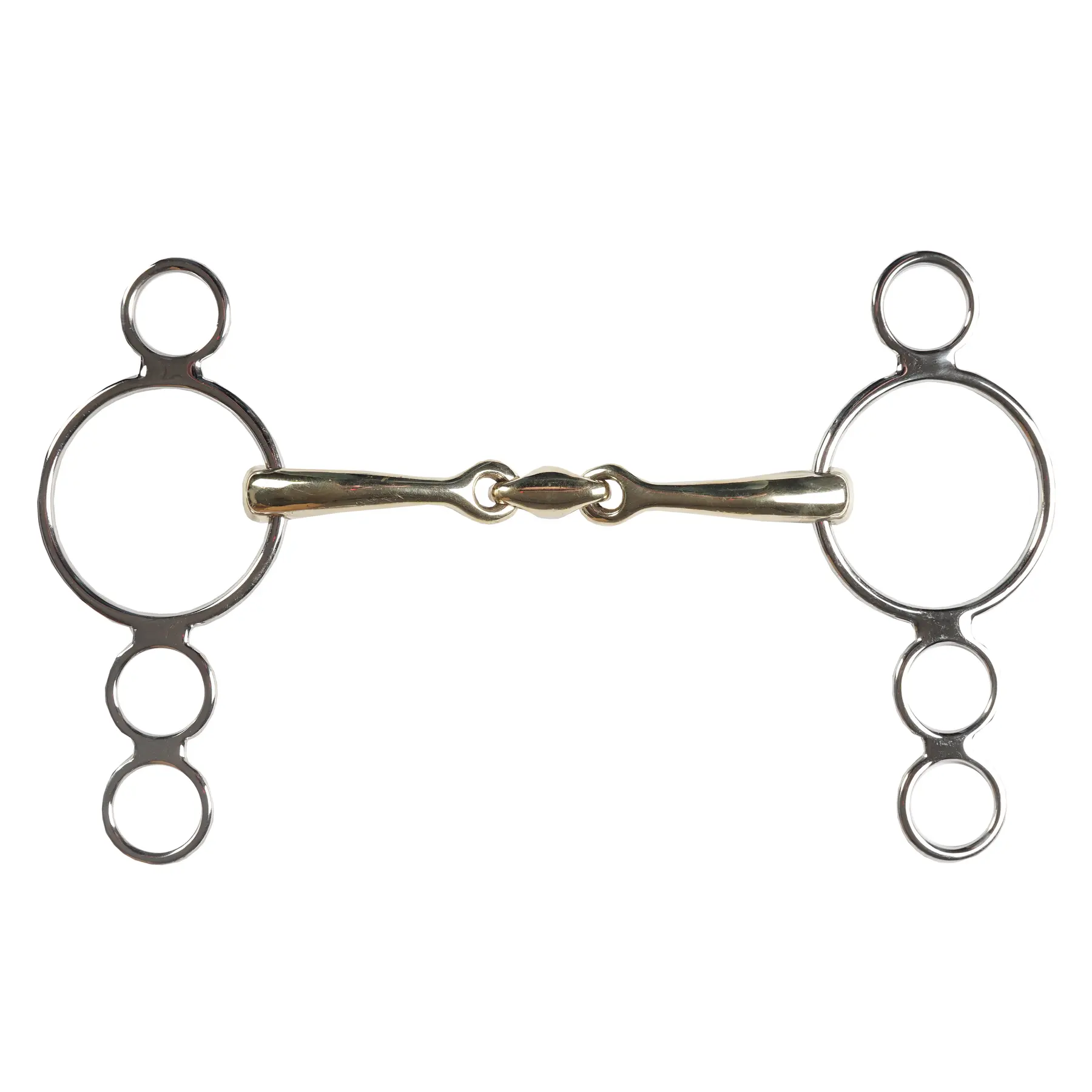 Comparer les prix de Mors pessoa 3 anneaux pour cheval double joint Horka