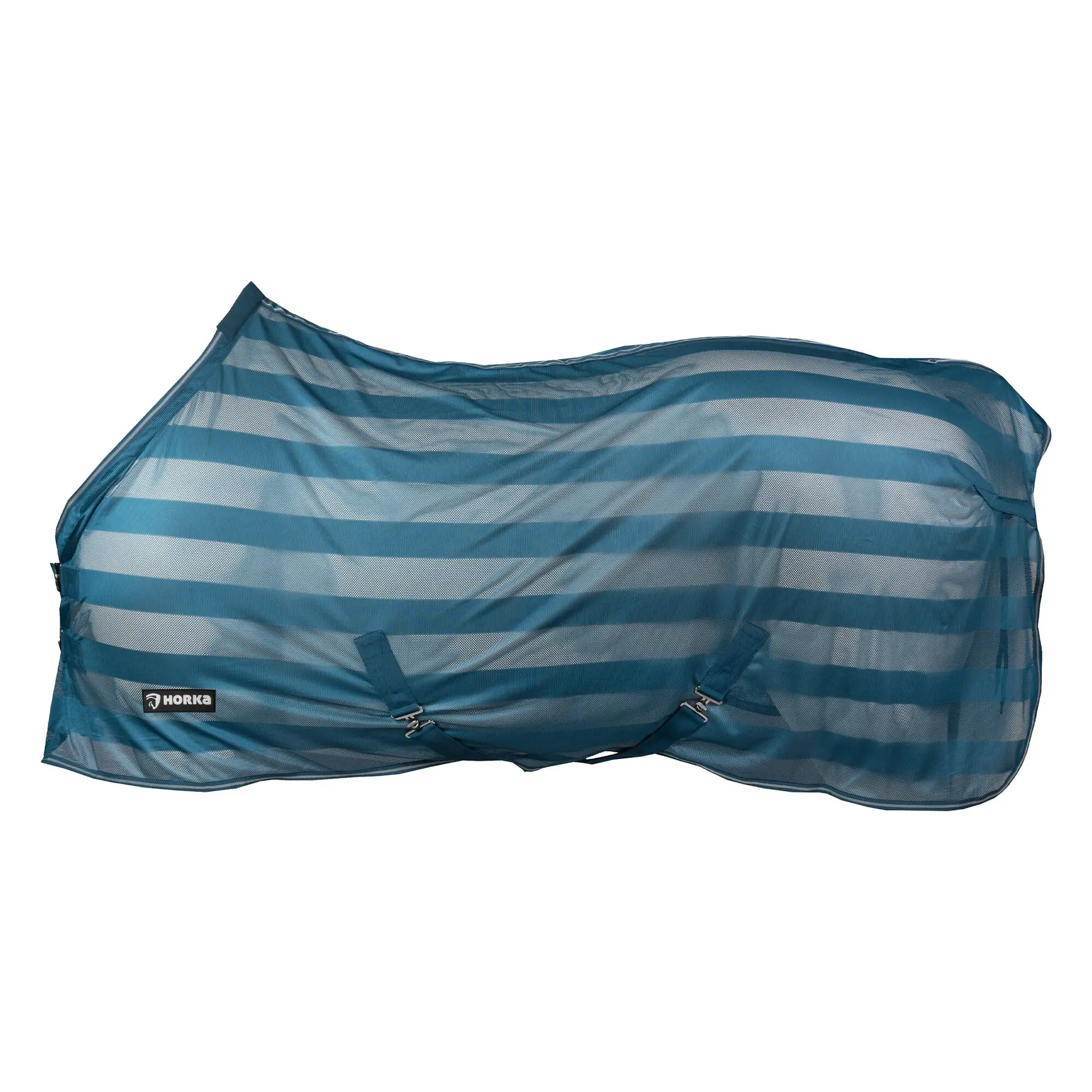 Meilleurs prix pour Couverture anti-mouches pour cheval à rayures Horka 110 g