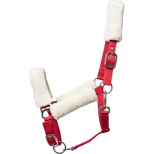 Horseguard Rouge Nylon Halter With Fur