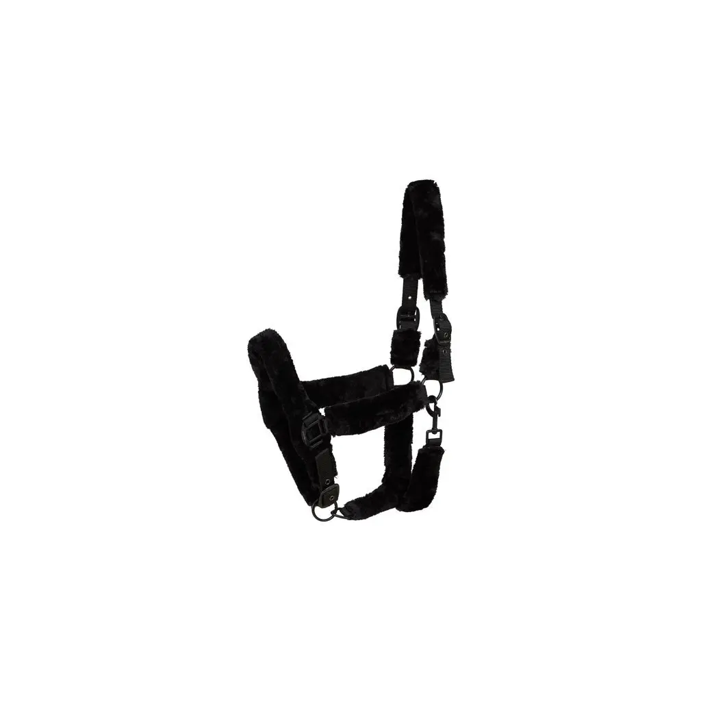 Horseguard Noir Horse Halter With Faux Fur Clint