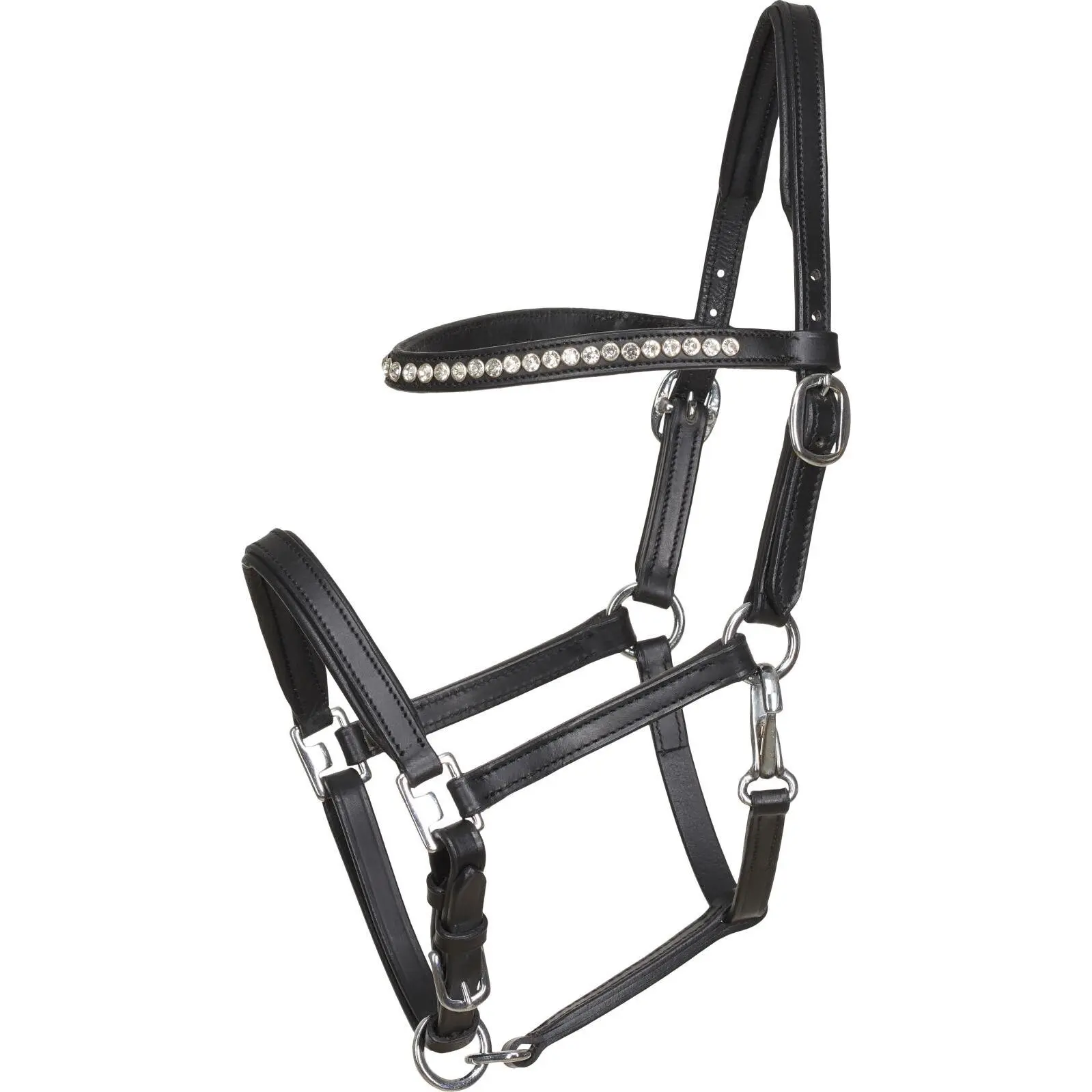 Horseguard Noir Leather Halter For Foal Showhalter
