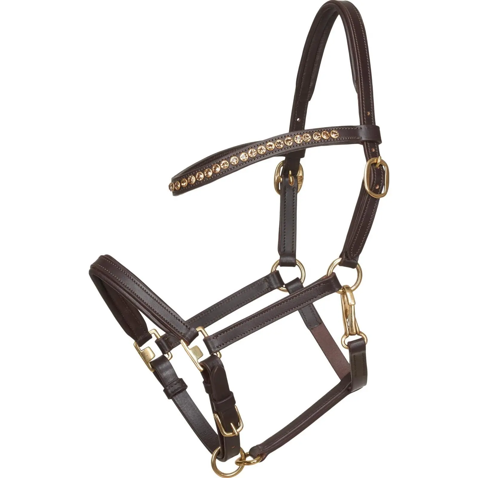 Horseguard Marron Leather Halter For Foal Showhalter