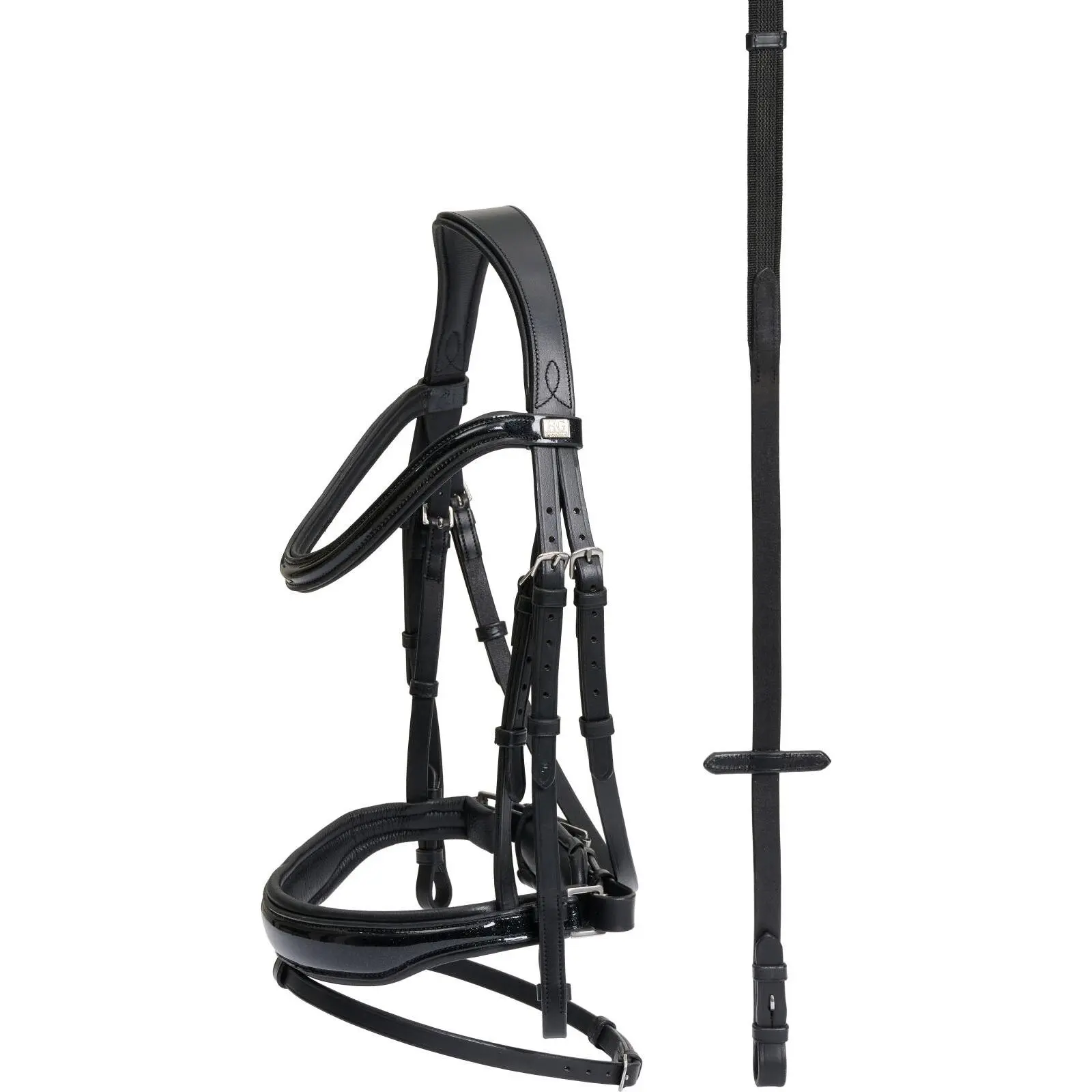 Horseguard Noir Combined Riding Bridle And Noseband Cryll 24.1