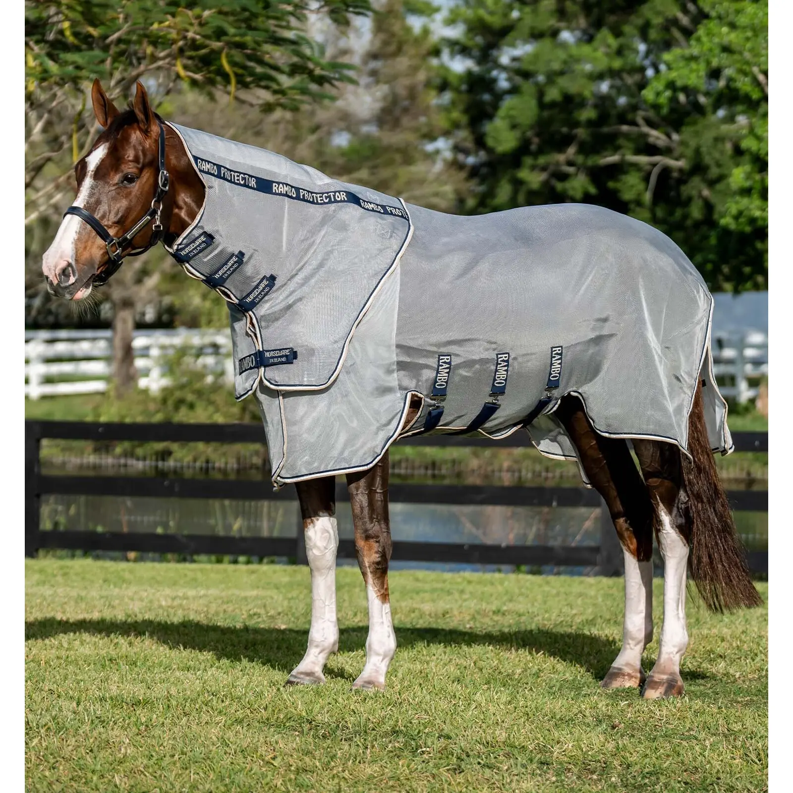 Couverture anti-mouches pour cheval Horseware Rambo Fieldsafe Plus