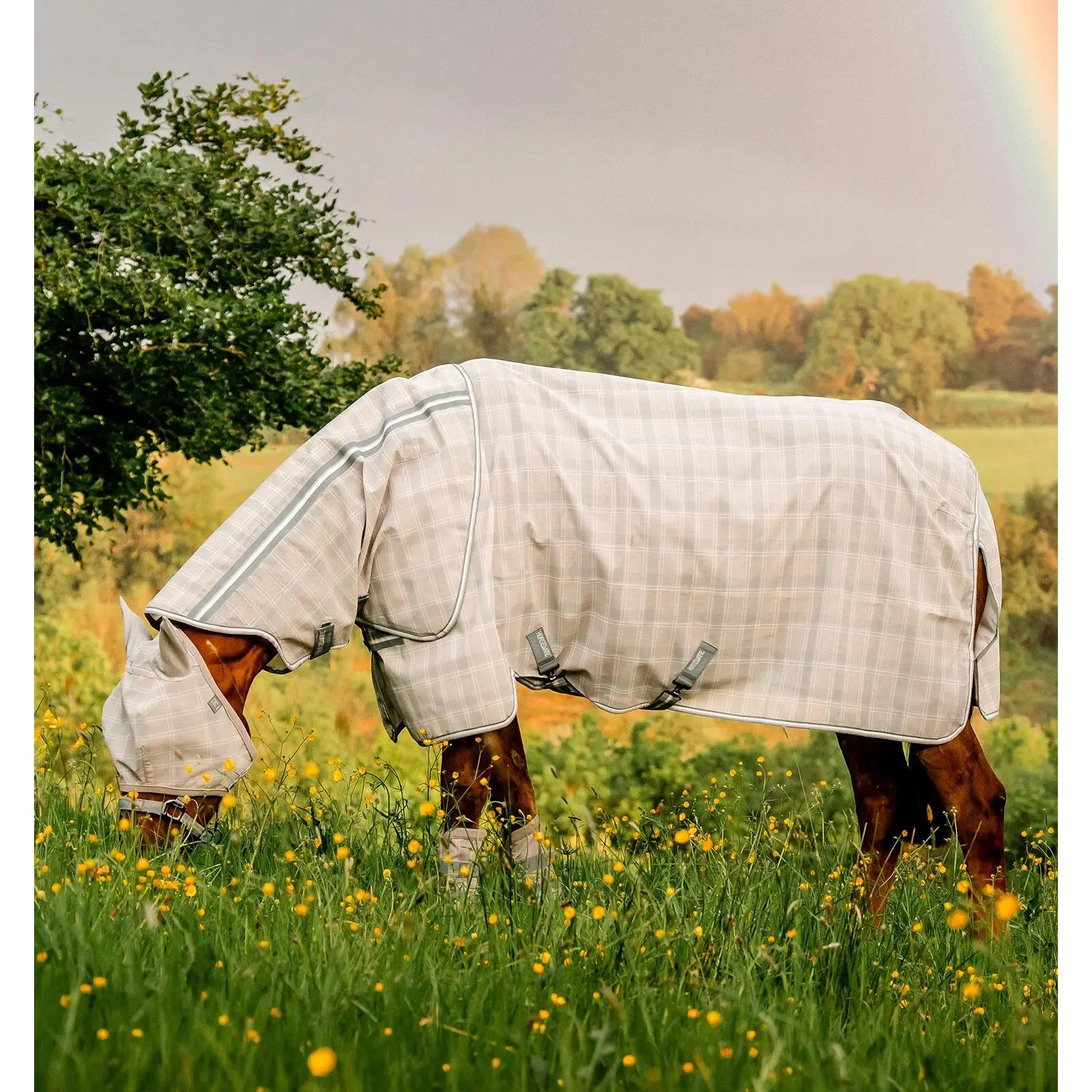 Horseware Gris Horse Fly Neck Cover Newmarket
