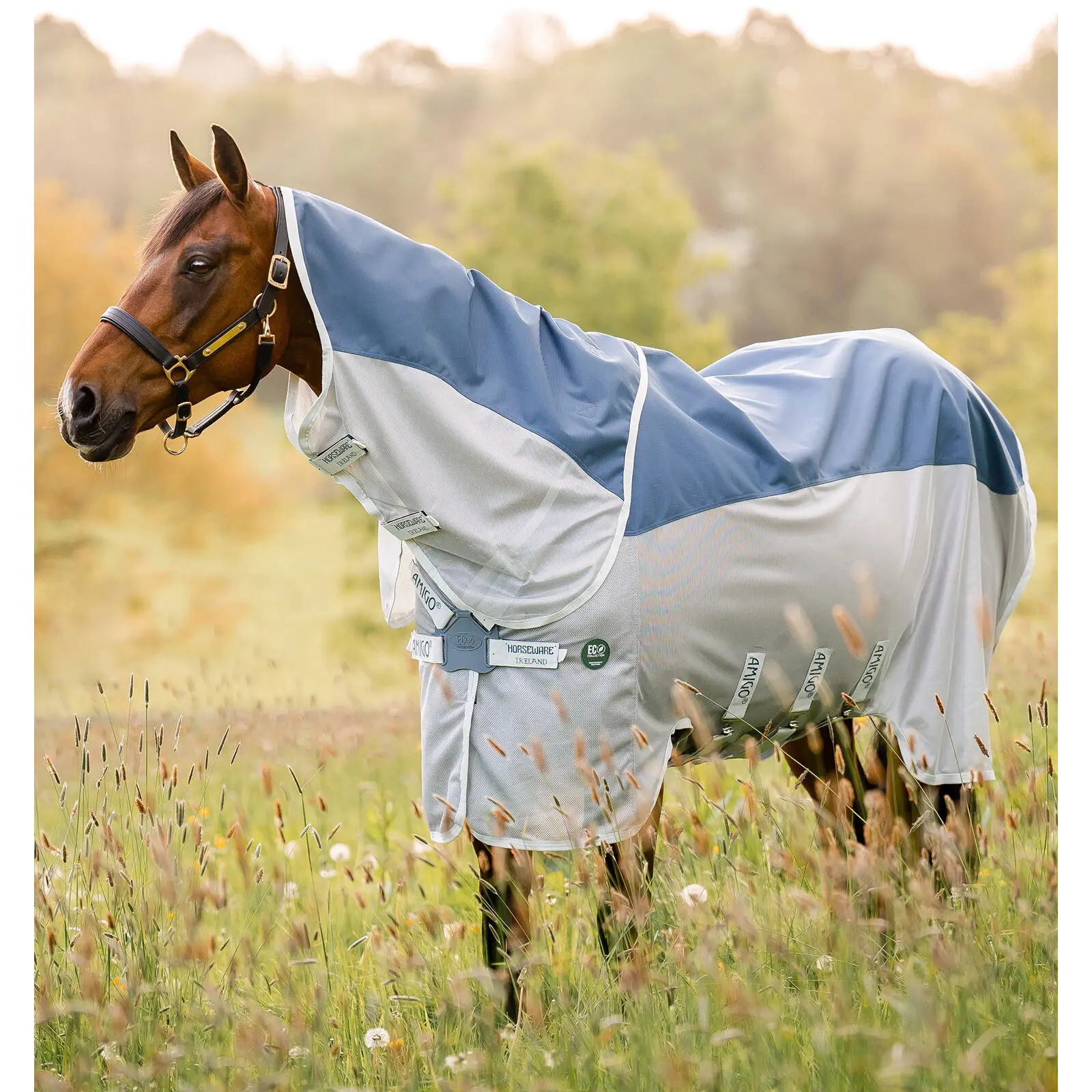 Comparer les prix de Couverture anti-mouches pour cheval Horseware Amigo Ameco Combi