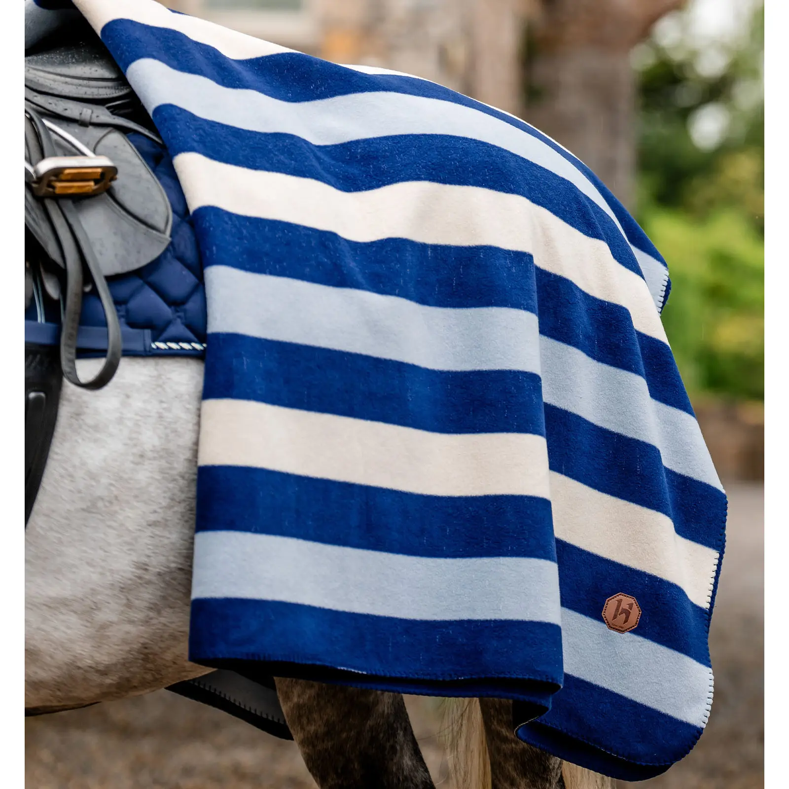 horse blanket research ジャガード　ジャカード　ブルー Drying fleece Blanket Horseware Newmarket | Gallop-Store