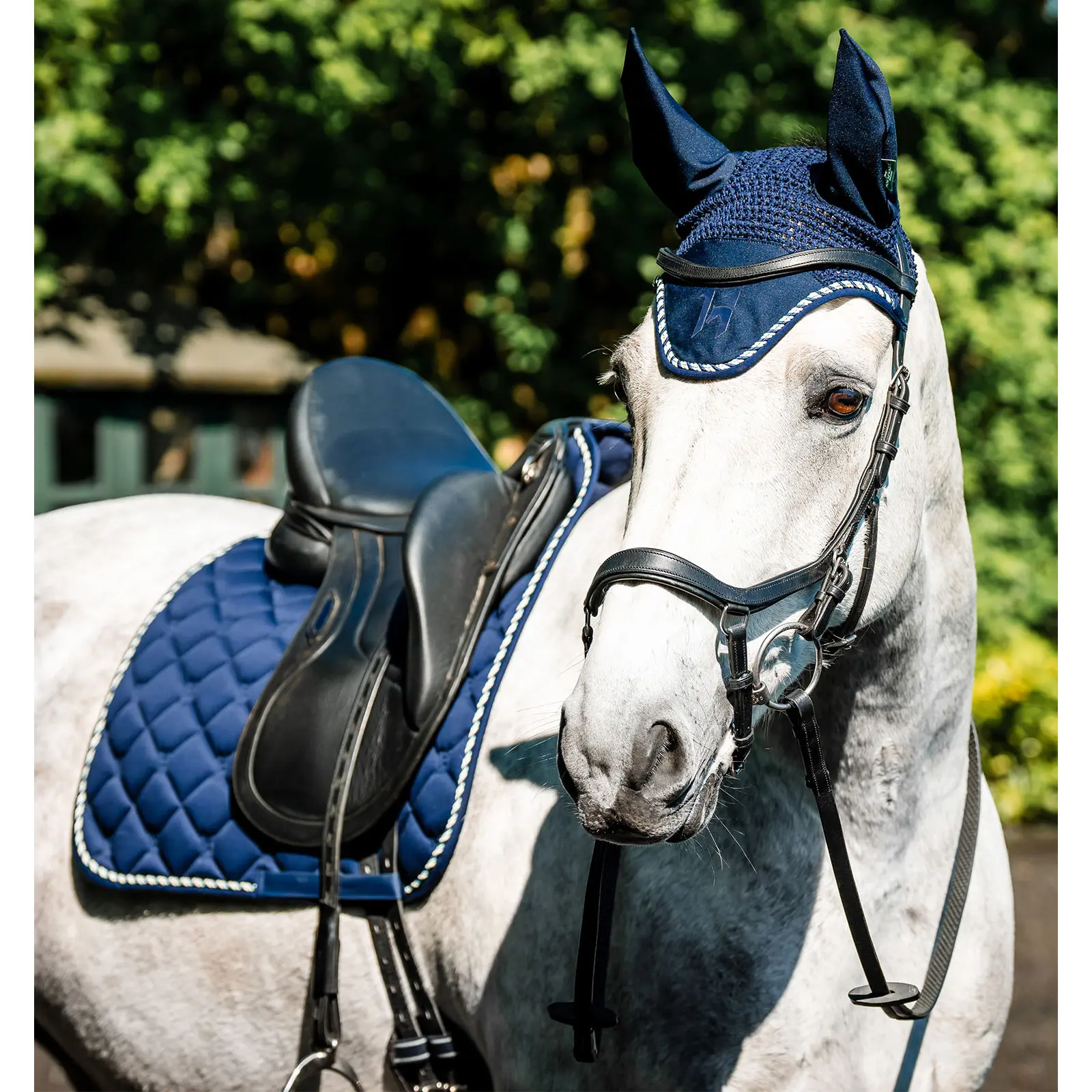 Horseware Bleu Fly Mask Newmarket