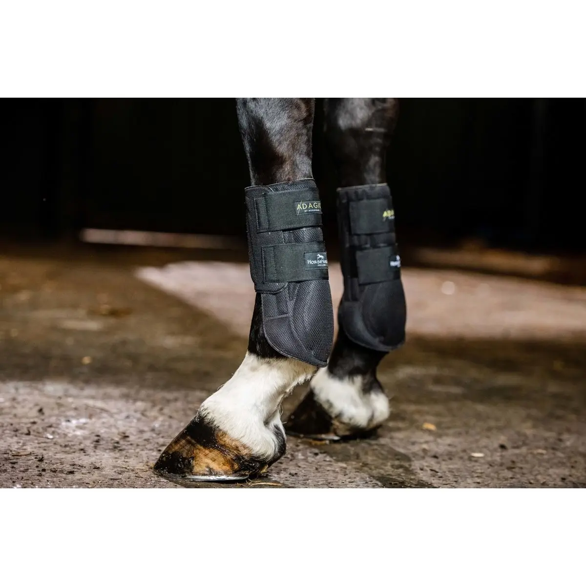 Horseware Noir Closed Front Gaiters For Horses Adagio