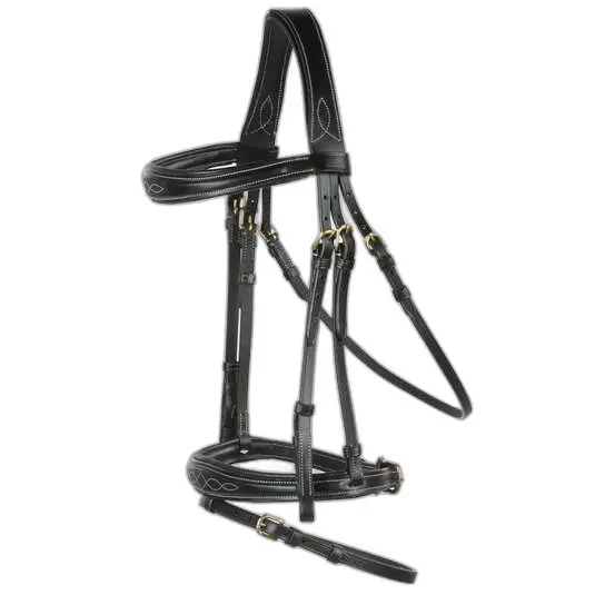 Horze Noir Horse Bridles With Combined Noseband For Horses Sion