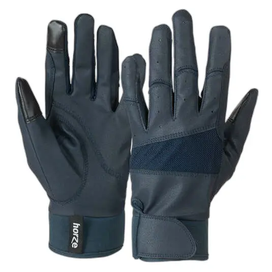 Horze Women's Bleu Stretchy Gloves With Neoprene Cuffs For
