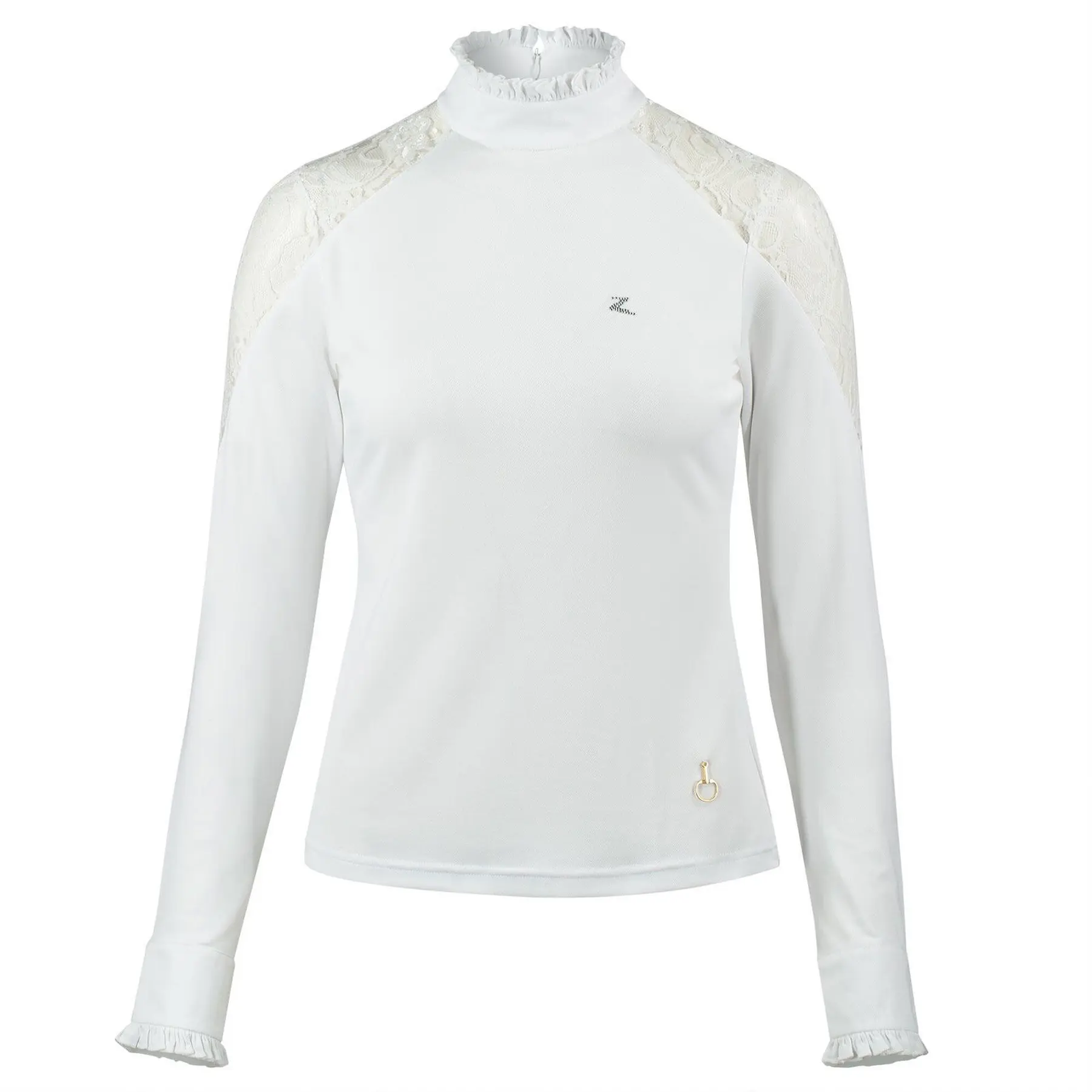 Meilleurs prix pour Polo d'équitation de concours en dentelle à manches longues femme Horze Sylvie