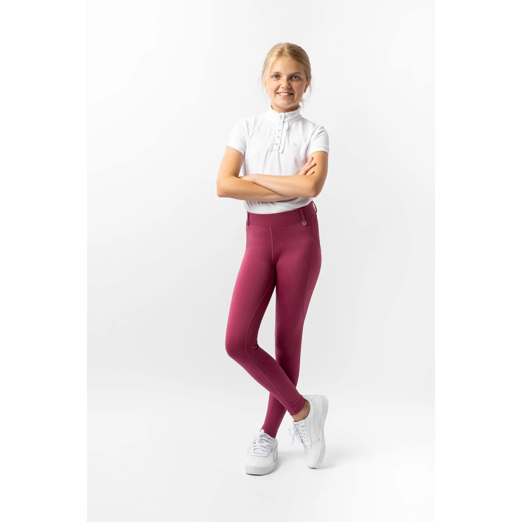 Reitleggings Full Grip, Mädchen Horze Dea