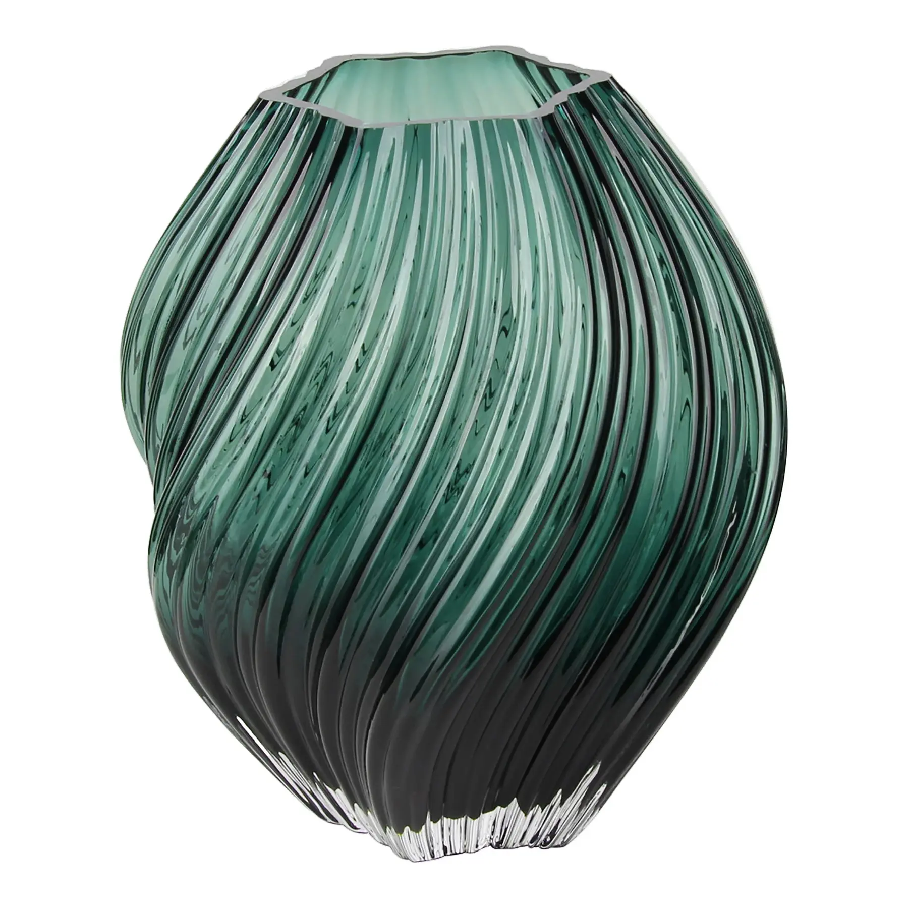 House Nordic Vert Glass Vase Mouth Blown (X4)