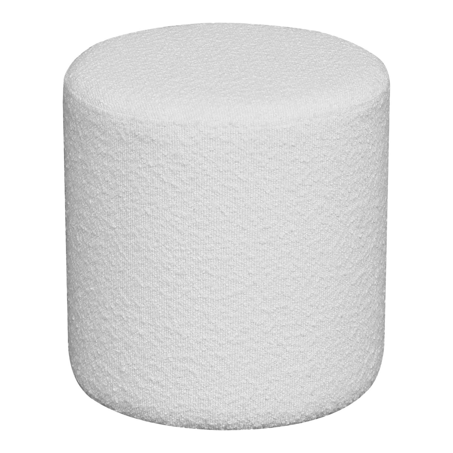 5713917025756 - - Ejby Pouf bouclé Ø34cm weiß