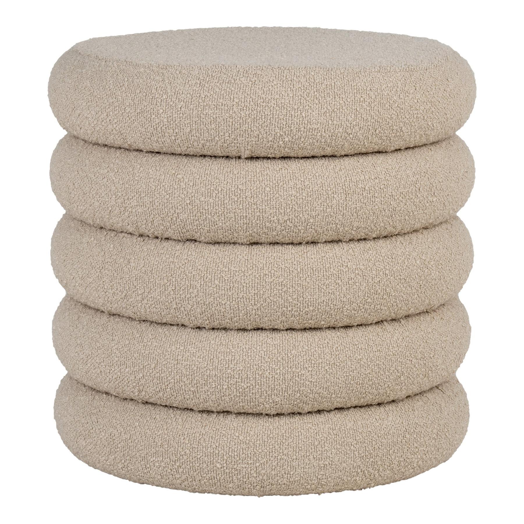 5713917026340 - Ebuy24 - Brooklyn Pouf bouclé Aufbewahrung Ø44cm beige - Beige