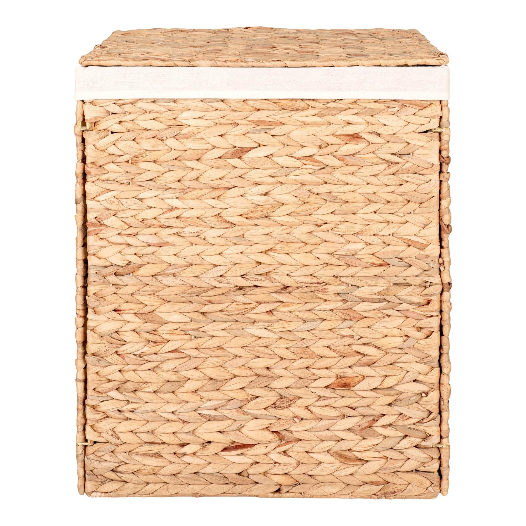 5713917020713 - Wäschekorb mit Deckel aus Wasserhyazinthe natur rechteckig inkl Futter Passo