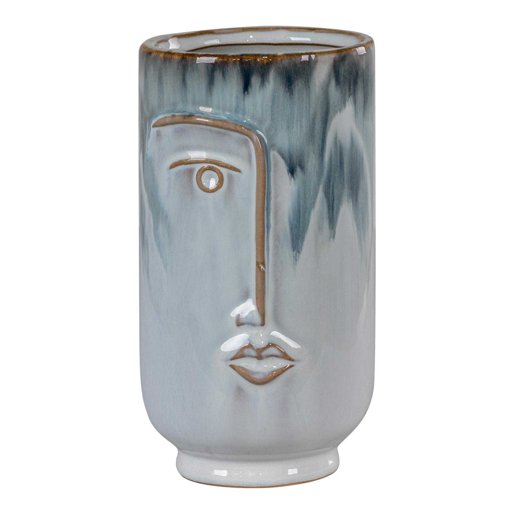 Vase en céramique rond avec visage House Nordic