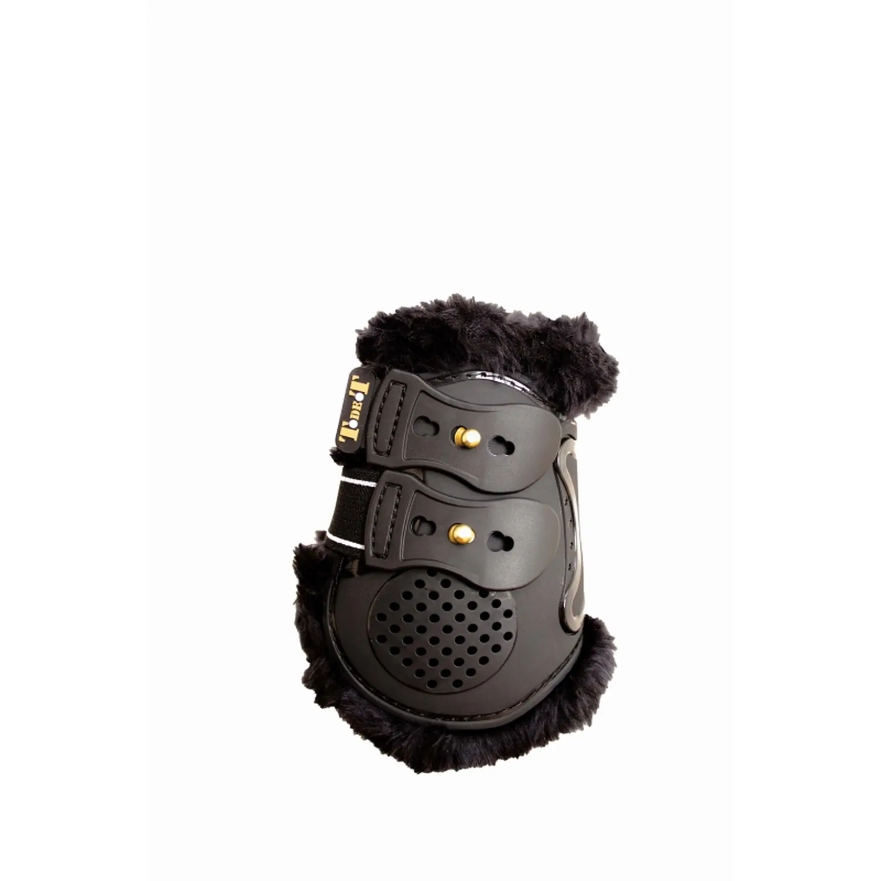 T De T Noir Sheepskin Fetlock Protectors For Horses Proteck Compet