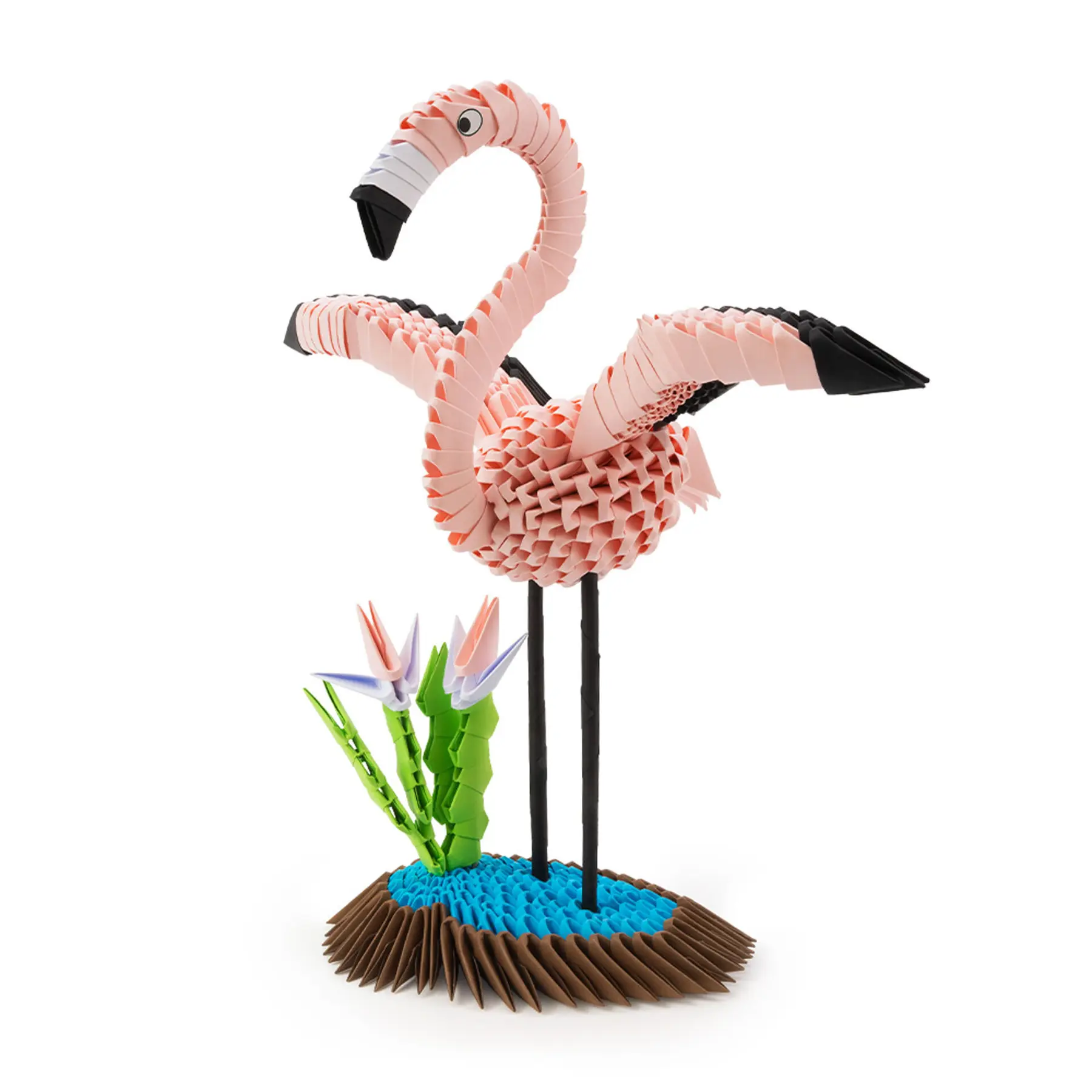 5906018025729 - invento Bastelset Origami 3D Flamingo mehrfarbig 5906018025729