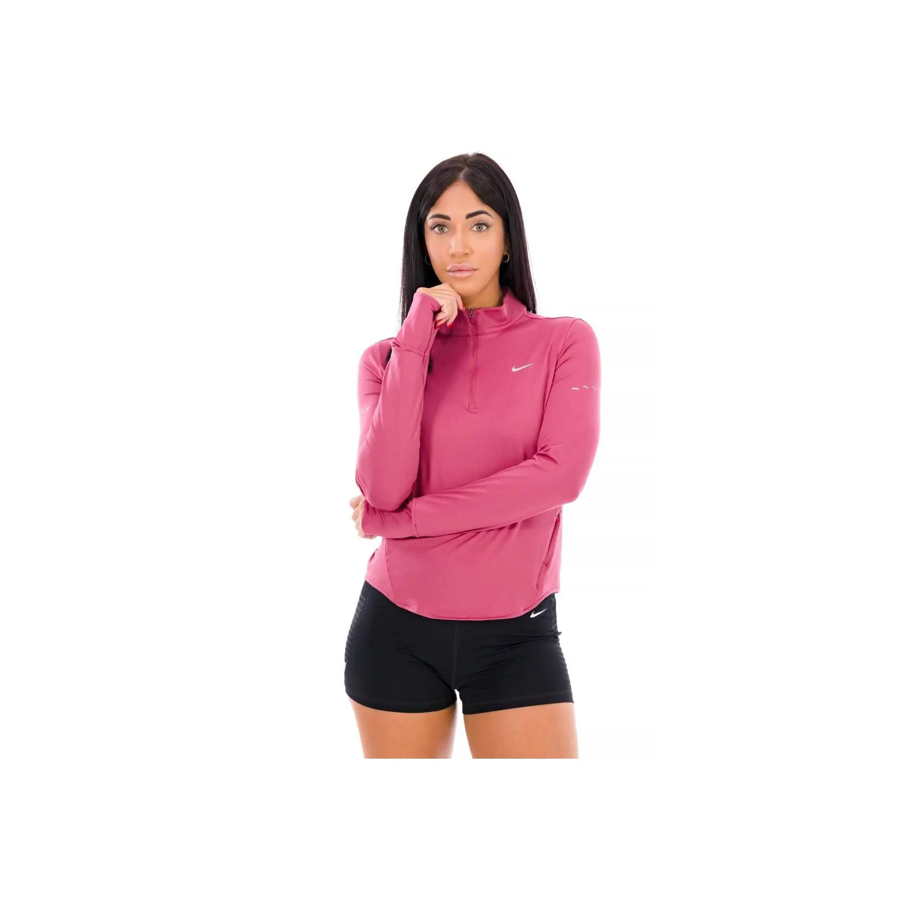 Zip-Langarmtrikot, Damen Swift - Rouge - female - Size: M