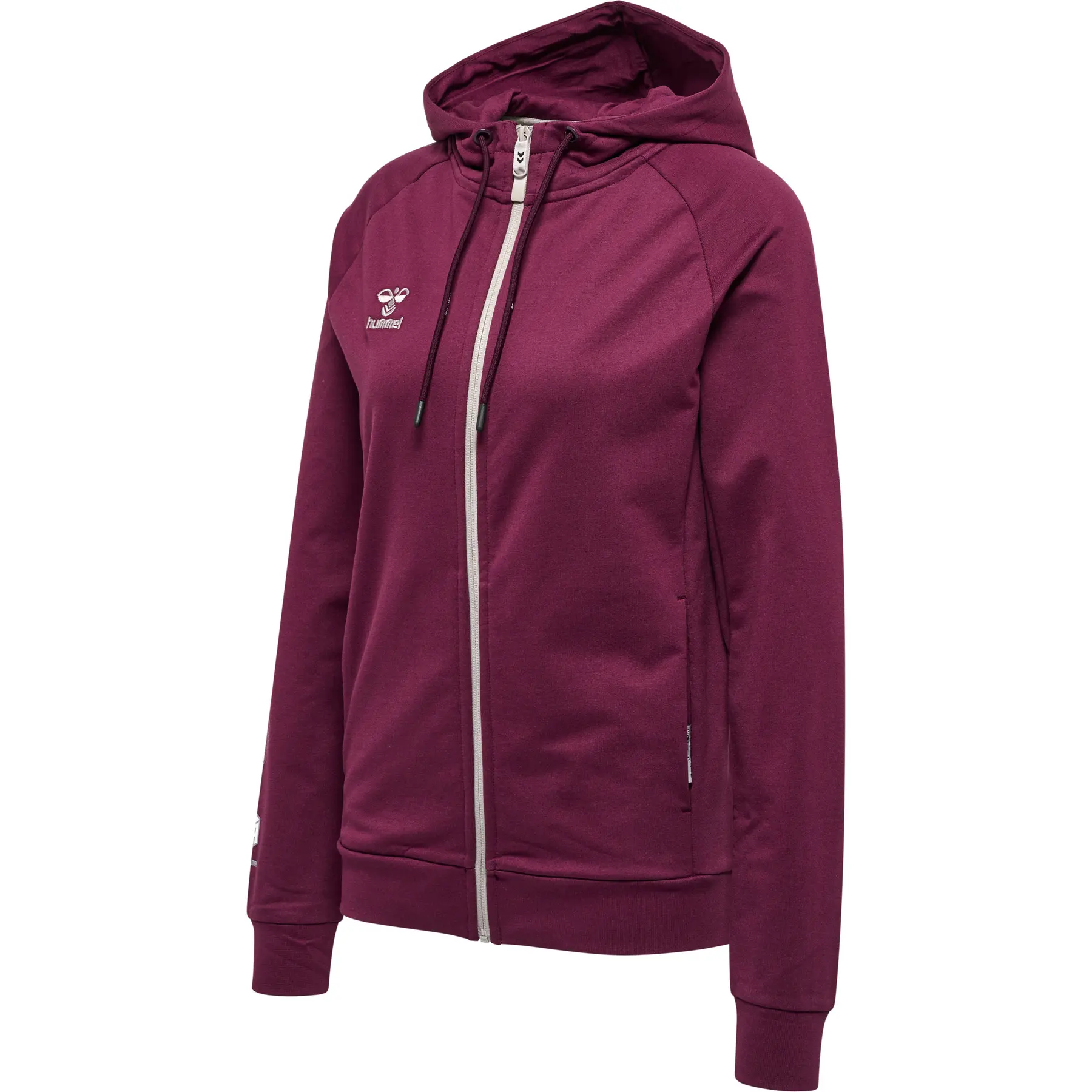 Sweatshirt mit Kapuze und Reißverschluss aus Baumwolle, Damen Hummel Move Grid