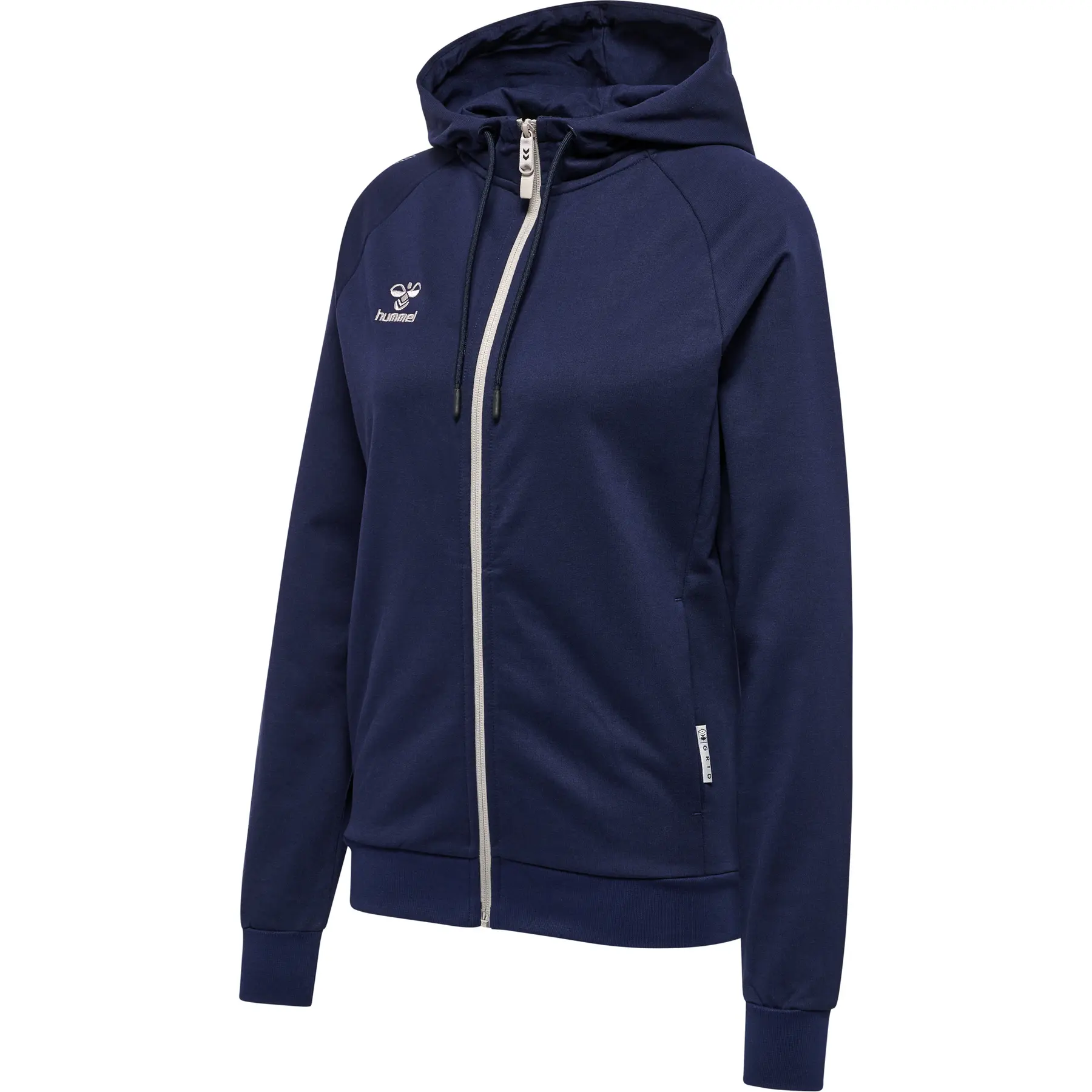 Sweatshirt mit Kapuze und Reißverschluss aus Baumwolle, Damen Hummel Move Grid
