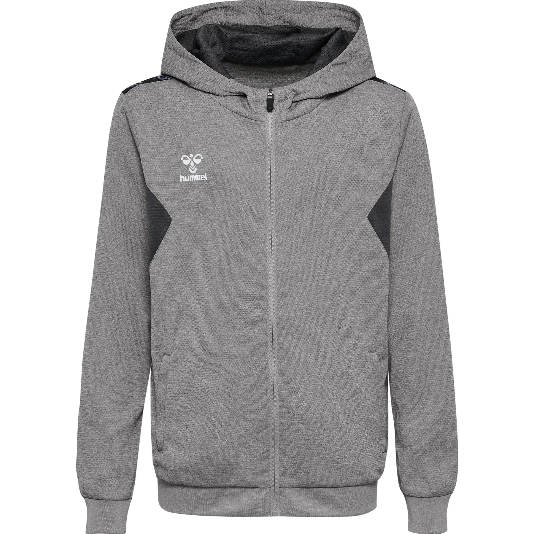 Kinder-Trainingsjacke mit Kapuze und Reißverschluss aus Polyester Hummel Authentic