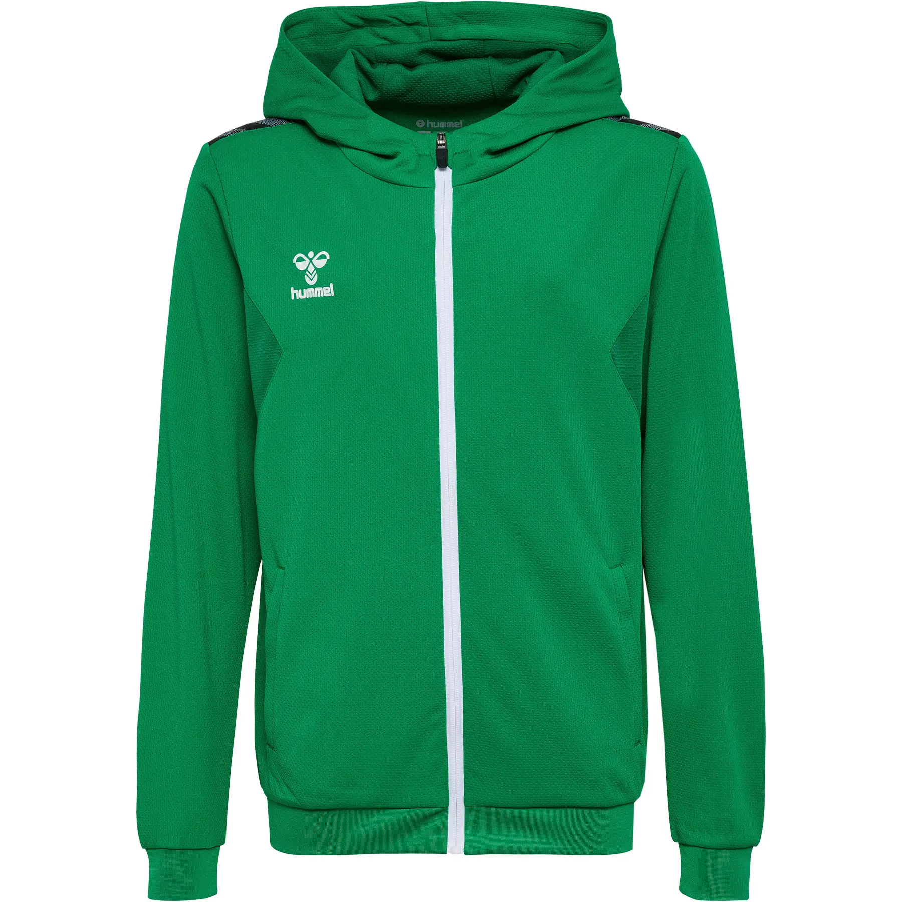 Kinder-Trainingsjacke mit Kapuze und Reißverschluss aus Polyester Hummel Authentic