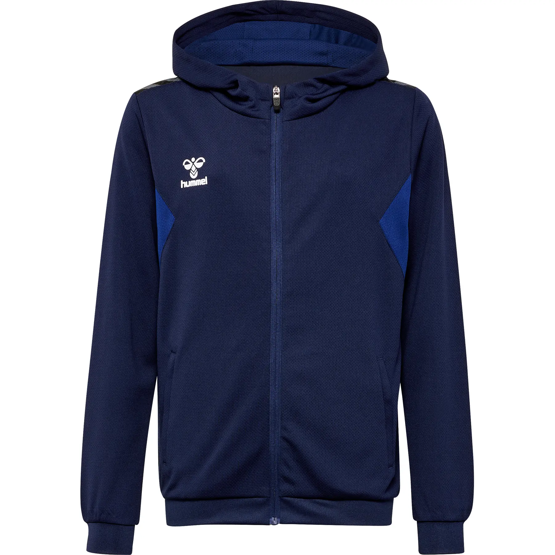 Kinder-Trainingsjacke mit Kapuze und Reißverschluss aus Polyester Hummel Authentic