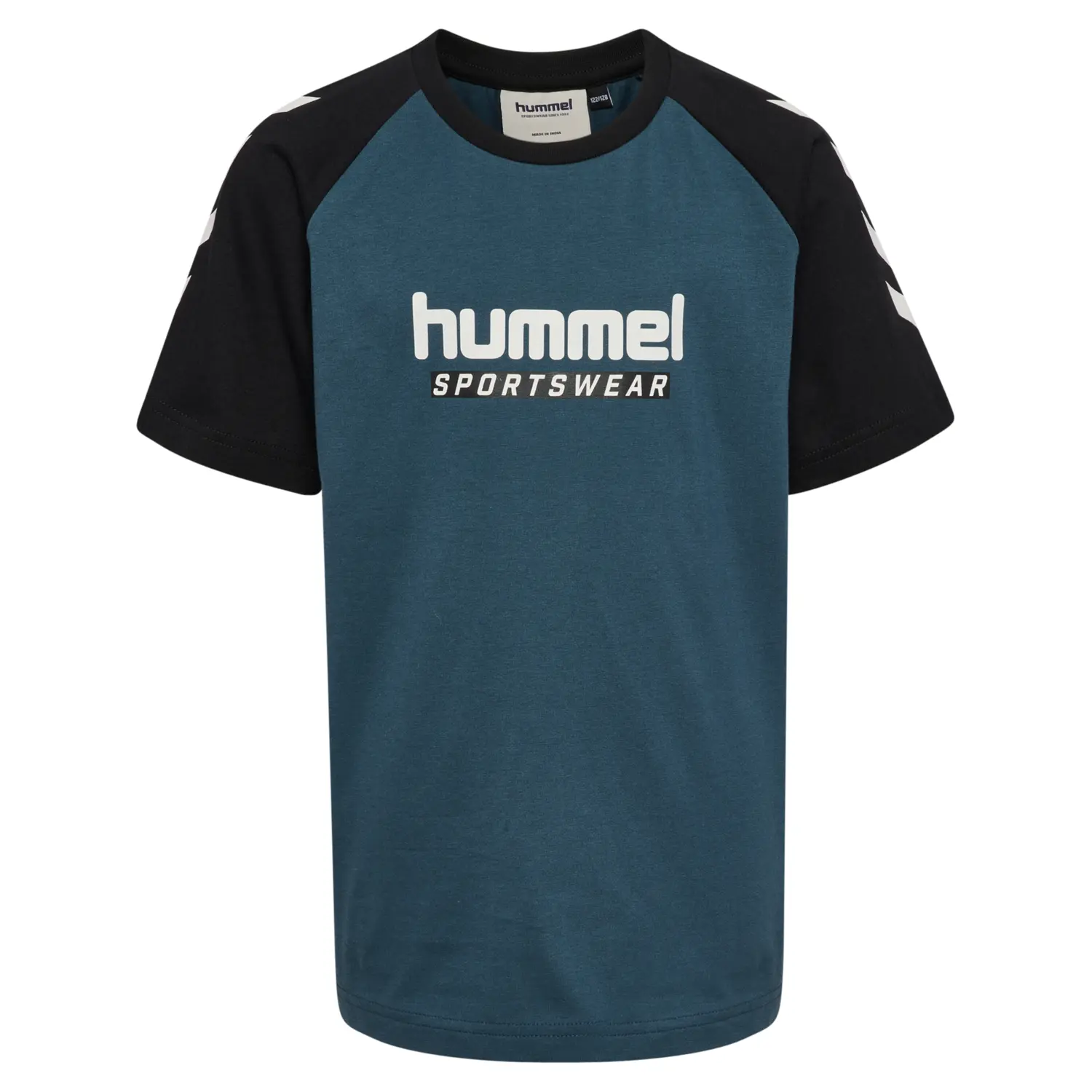Hummel Bleu T-Shirt Con Logo Del Bambino