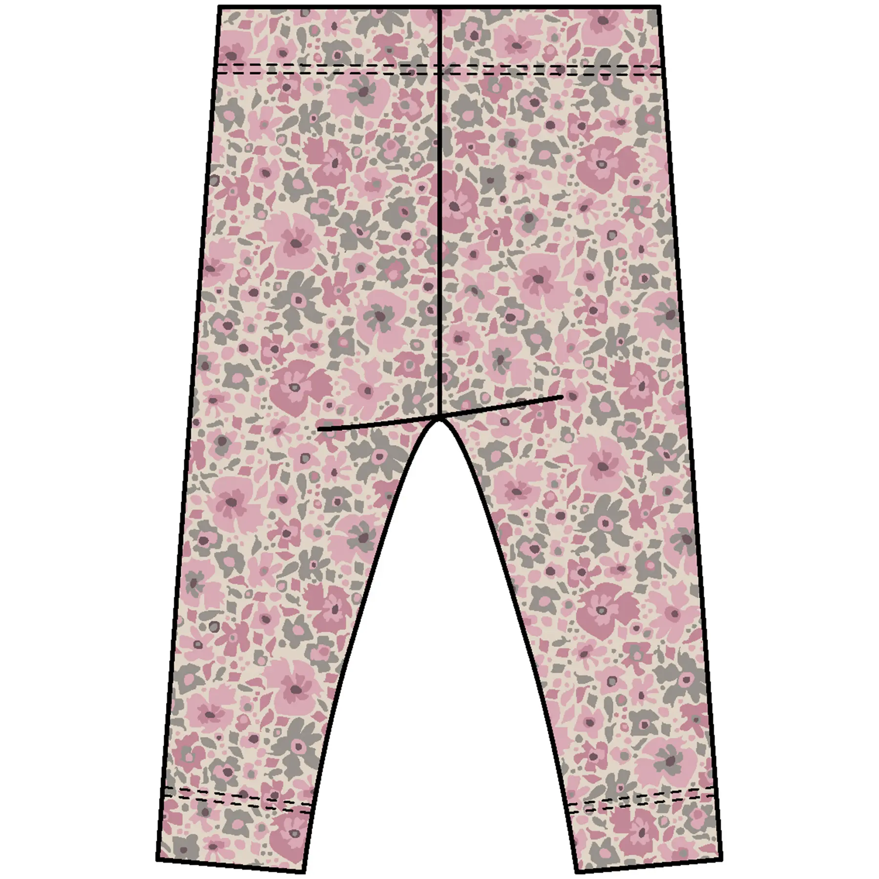 Leggings a fiori per bambina Hummel Aop