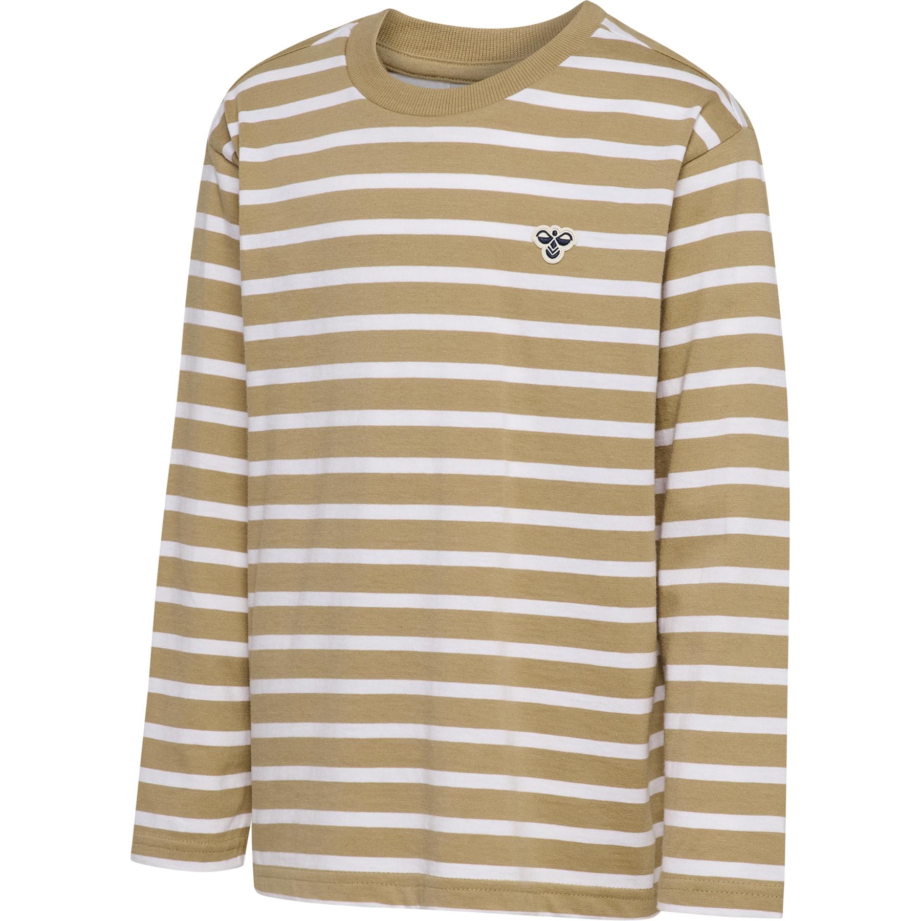 T-shirt a maniche lunghe larghi a righe per bambini Hummel