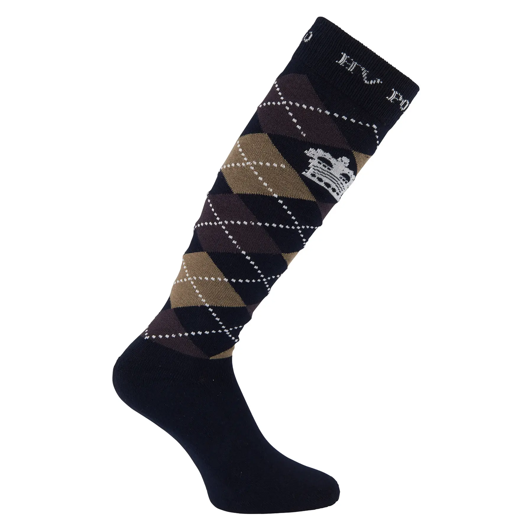 Hv Polo Women's Noir Riding Socks Argyle