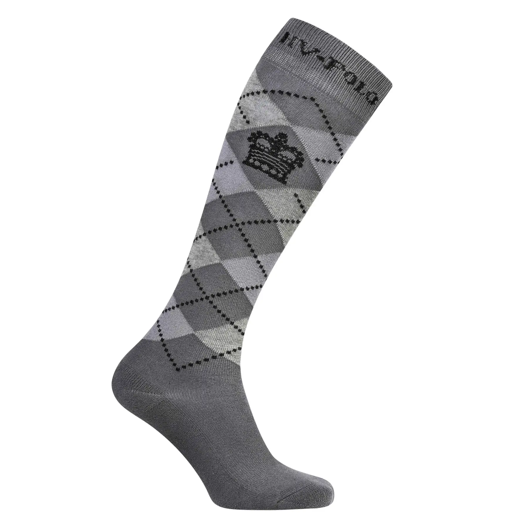 Hv Polo Gris Riding Socks Woman Argyle