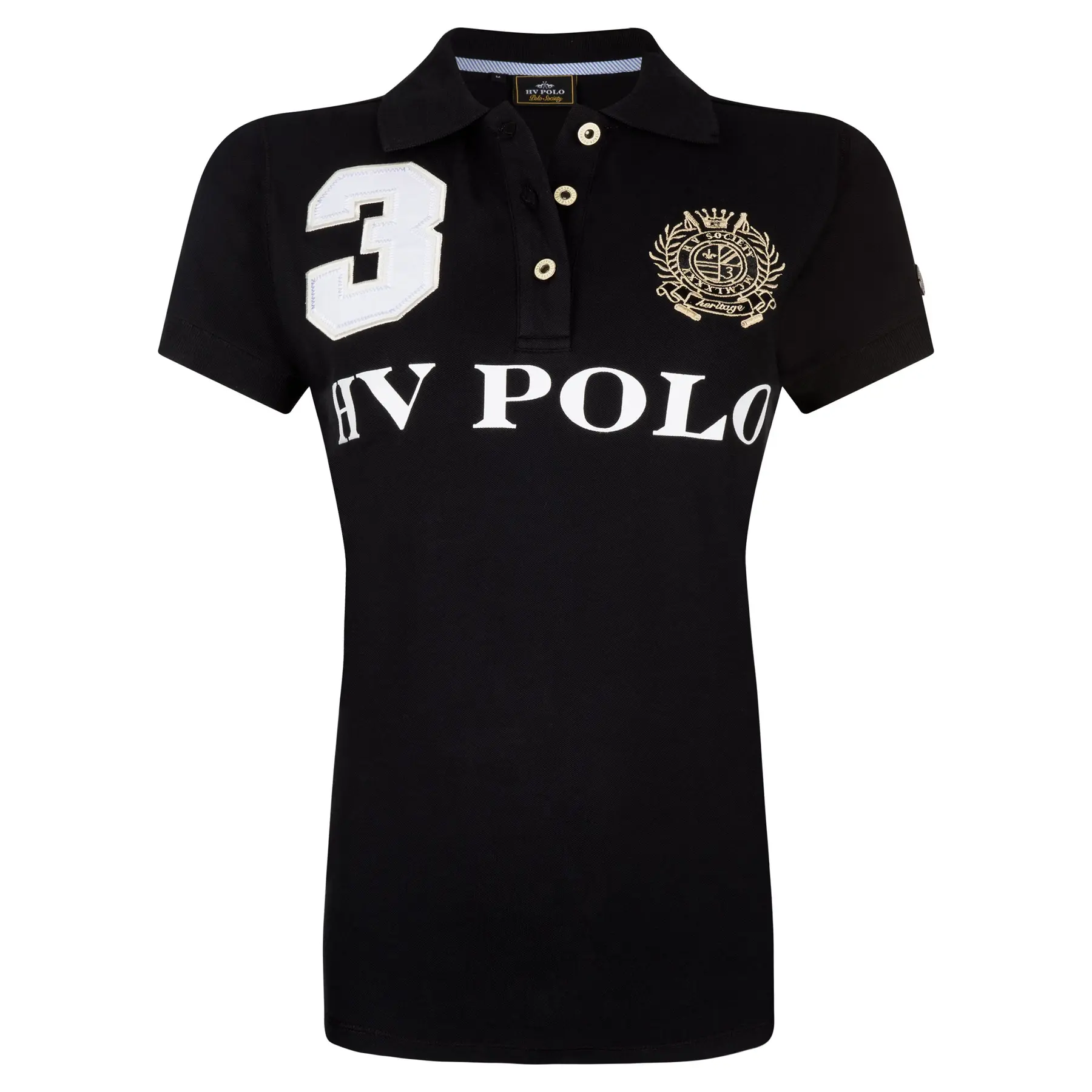 Hv Polo Women's Noir Riding Polo Shirt Favouritas