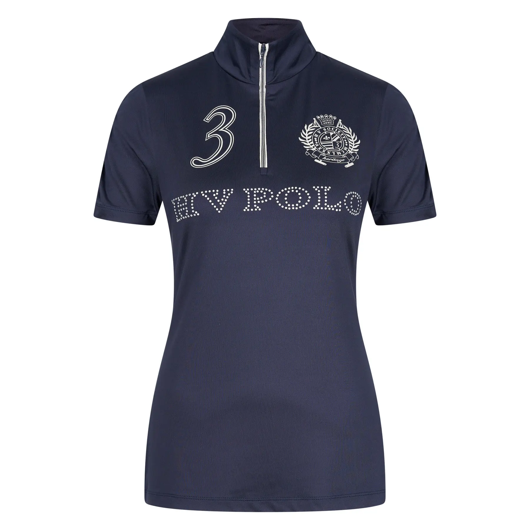 Hv Polo Women's Bleu Riding Jersey Favouritas Platinum