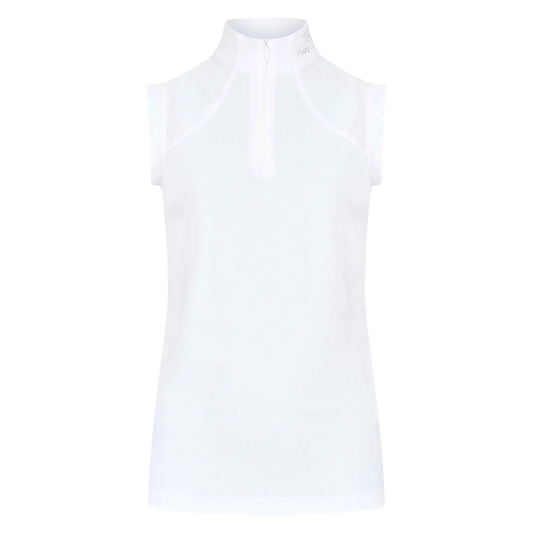 Hv Polo Girls Blanc Sleeveless Riding Top For Luna