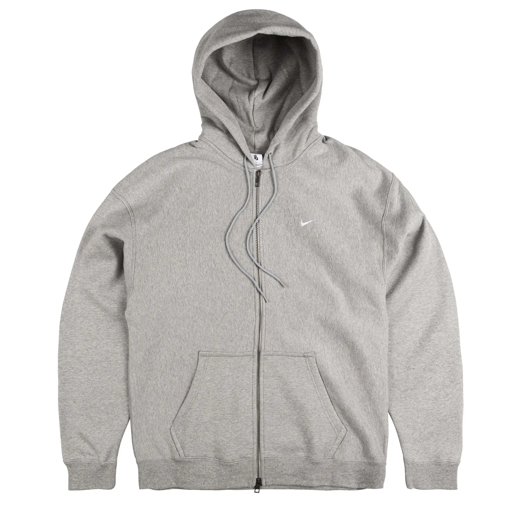 Nike Men's Gris Hooded Sweatshirt Solo Swoosh