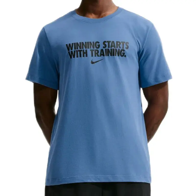 Nike Men's Bleu T-Shirt Dri-Fit