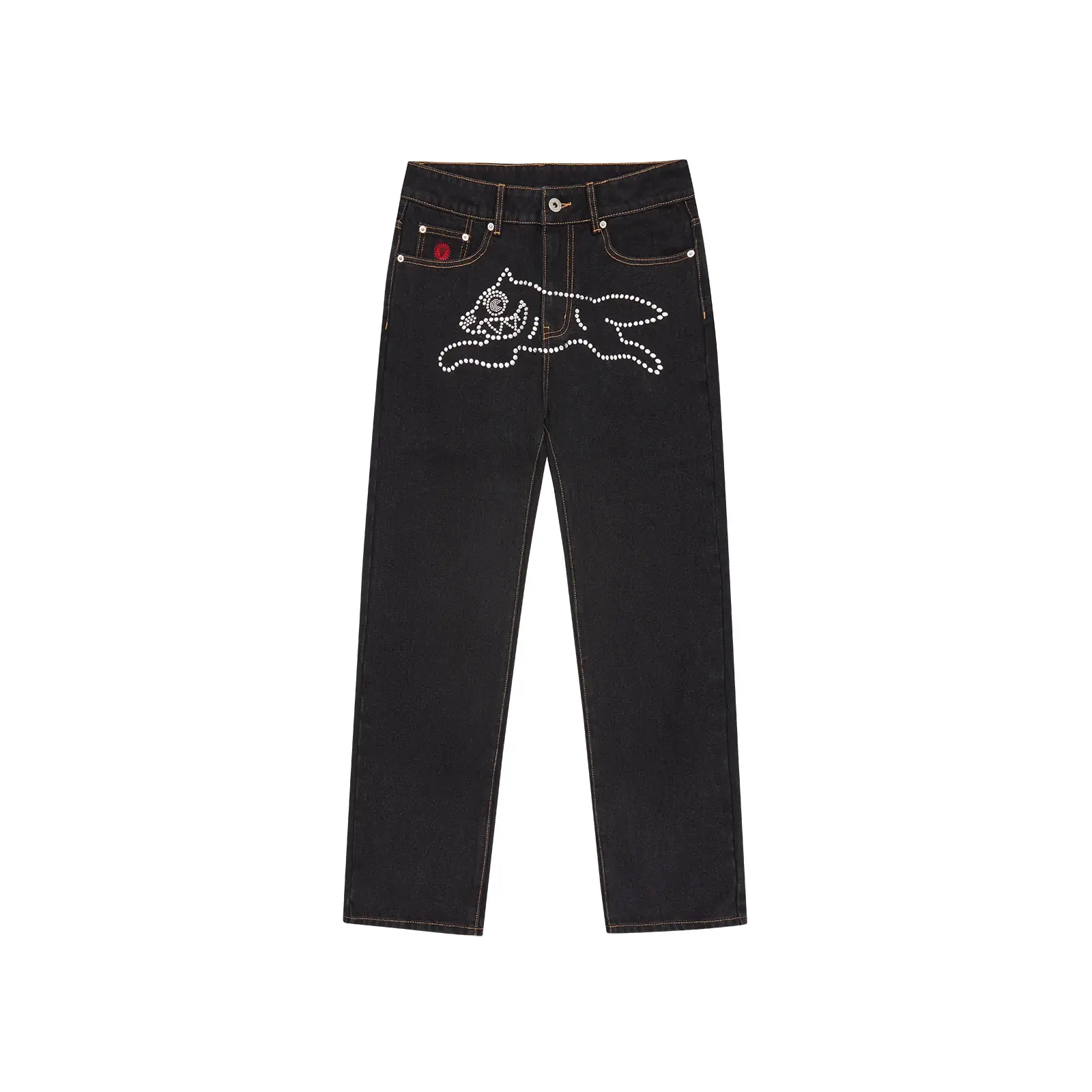 5054085969344 - Jeans Rhinestone Running Dog